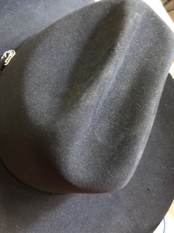 Photo 12 of STETSON HATS MENS HATS 6X SKYLINE 4 1/2 BRIM PRE CREASED FELT COWBOY HAT 75/8 BLACK