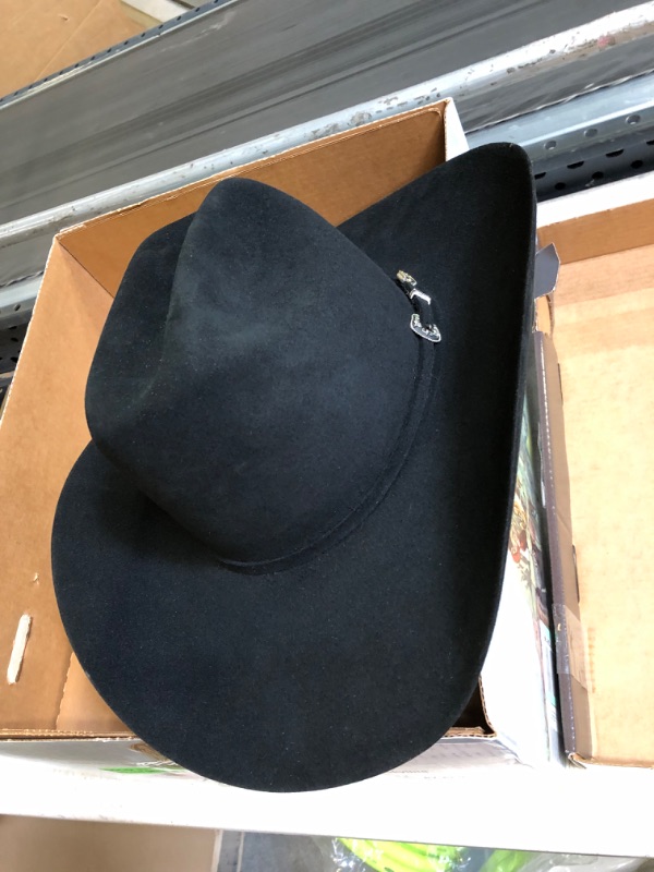 Photo 2 of STETSON HATS MENS HATS 6X SKYLINE 4 1/2 BRIM PRE CREASED FELT COWBOY HAT 75/8 BLACK