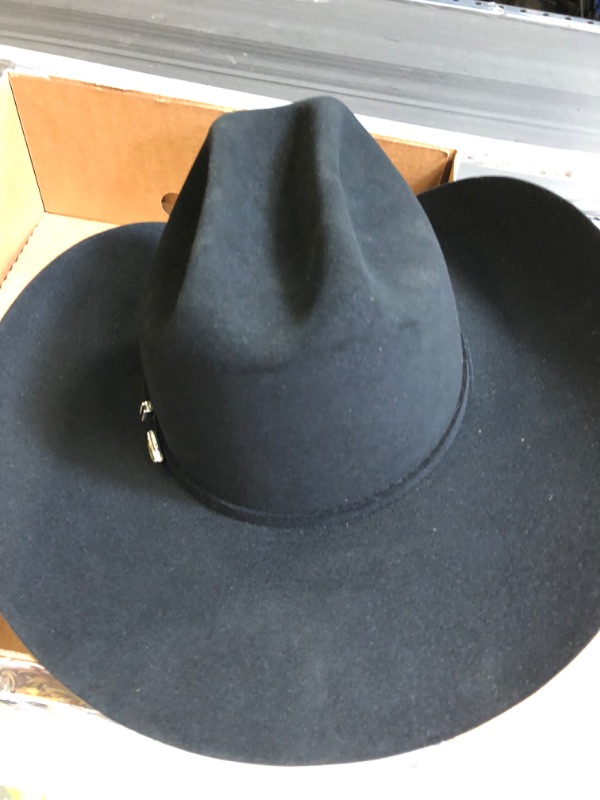 Photo 8 of STETSON HATS MENS HATS 6X SKYLINE 4 1/2 BRIM PRE CREASED FELT COWBOY HAT 75/8 BLACK