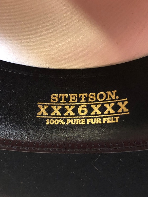 Photo 9 of STETSON HATS MENS HATS 6X SKYLINE 4 1/2 BRIM PRE CREASED FELT COWBOY HAT 75/8 BLACK