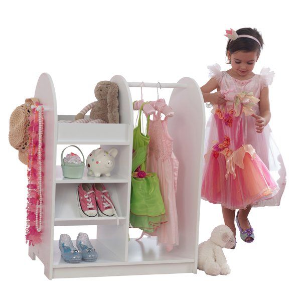 Photo 1 of KidKraft Wooden Fashion Pretend Station, Kids Storage, White
