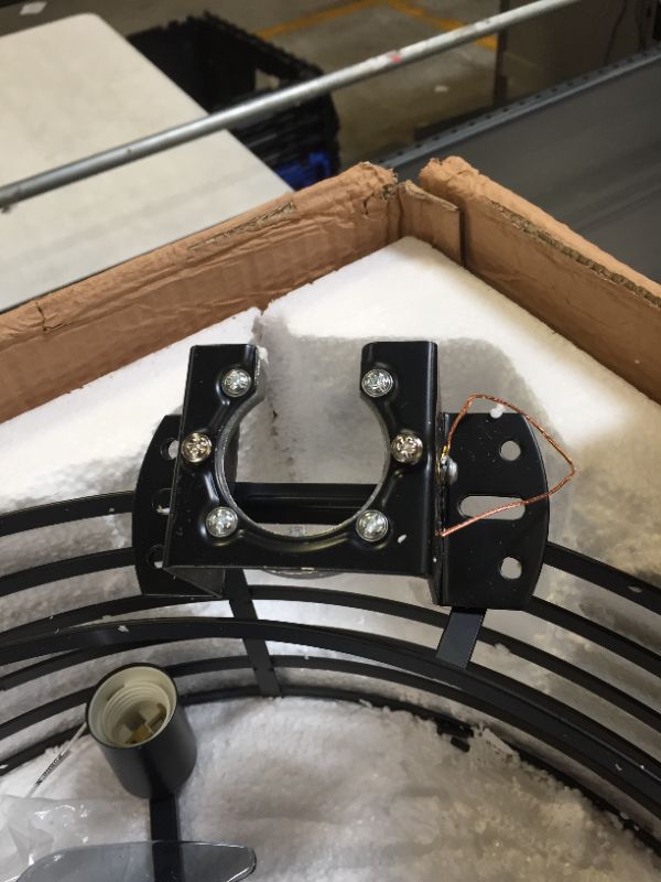 Photo 1 of caged enclosed ceiling fan with light 3 speeds adjustable low profile celiling