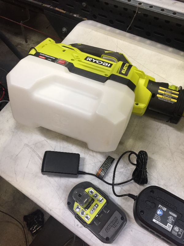 Photo 2 of ONE+ 18V Cordless Electrostatic 0.5 Gal Sprayer with 2.0 Ah Battery and Charger