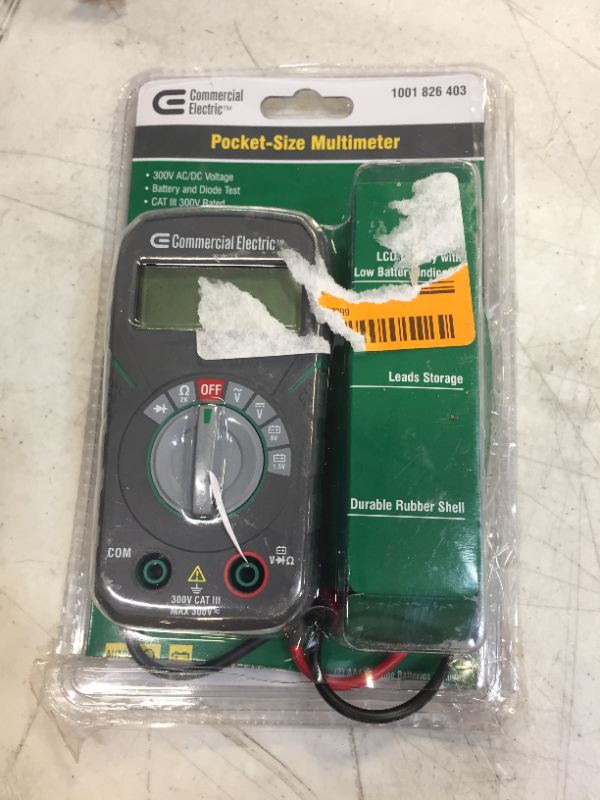 Photo 2 of Commercial Electric Digital Multimeter 300V
