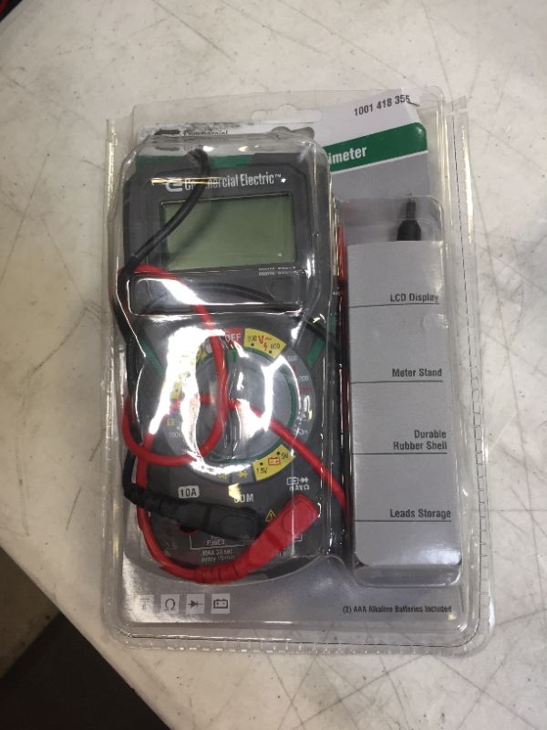 Photo 2 of Commercial Electric Manual Ranging Multimeter