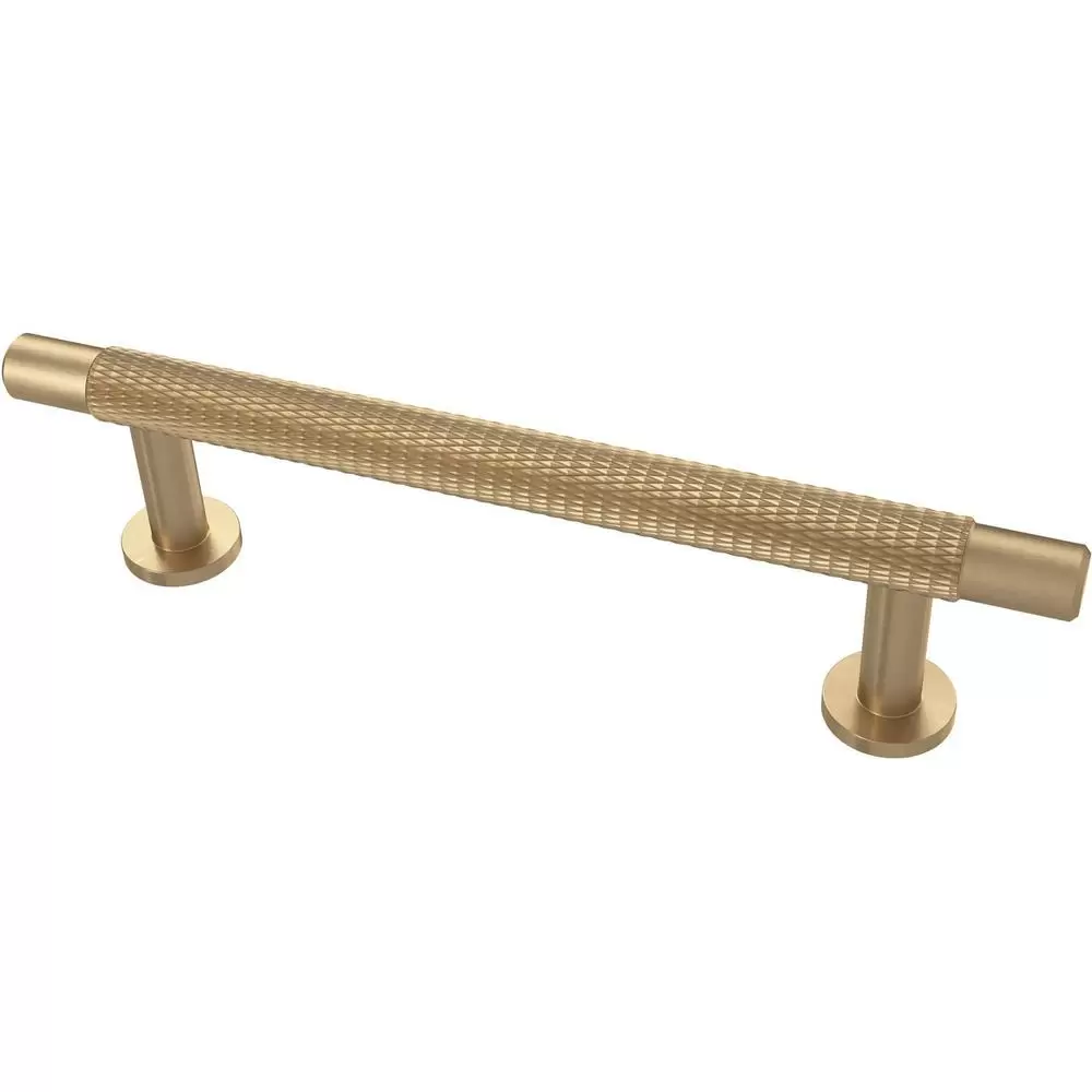 Photo 1 of 4 PACK Liberty Knurled 3-3/4 in. (96 mm) Champagne Bronze Bar Drawer Pull
