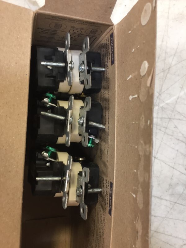 Photo 3 of 15 Amp Residential Grade Grounding Duplex Outlet, Light Almond (10-Pack)
(( open box ))
** missing 3 outlets **