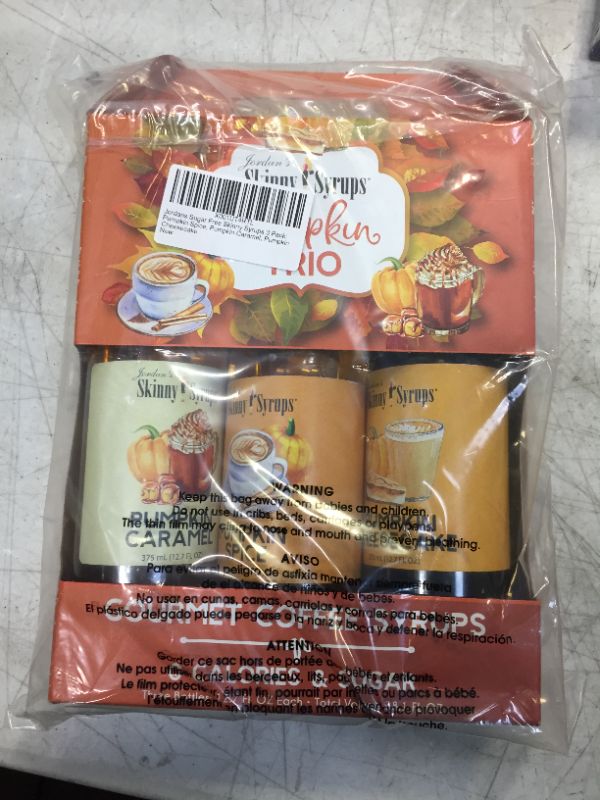 Photo 2 of Jordans Sugar Free Skinny Syrups 3 Pack: Pumpkin Spice, Pumpkin Caramel, Pumpkin Cheesecake
BEST BY: 07/26/2023