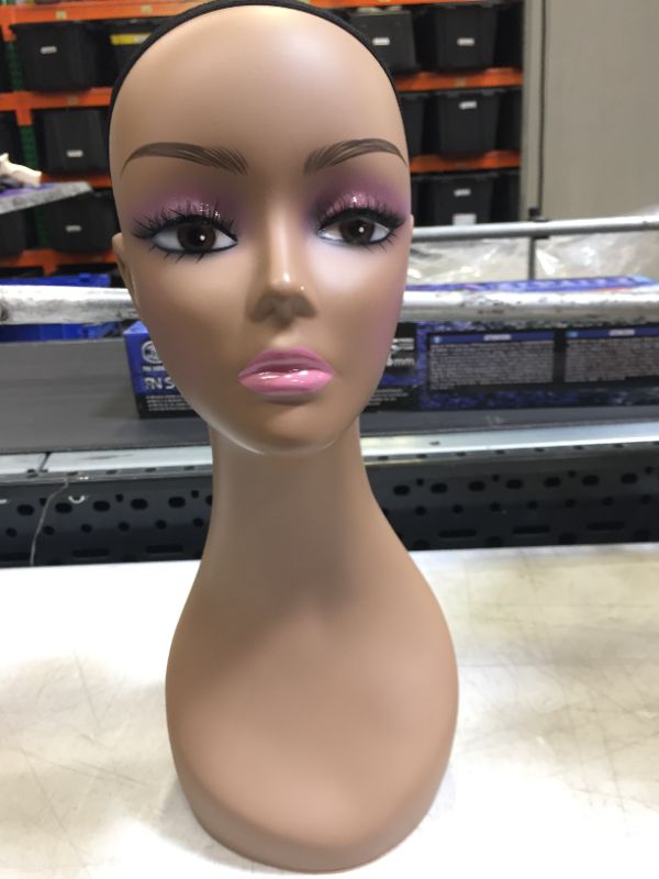 Photo 3 of 18" Female Life Size Mannequin Head for Wigs, Hats, Sunglasses Jewelry Display PD3R-24
