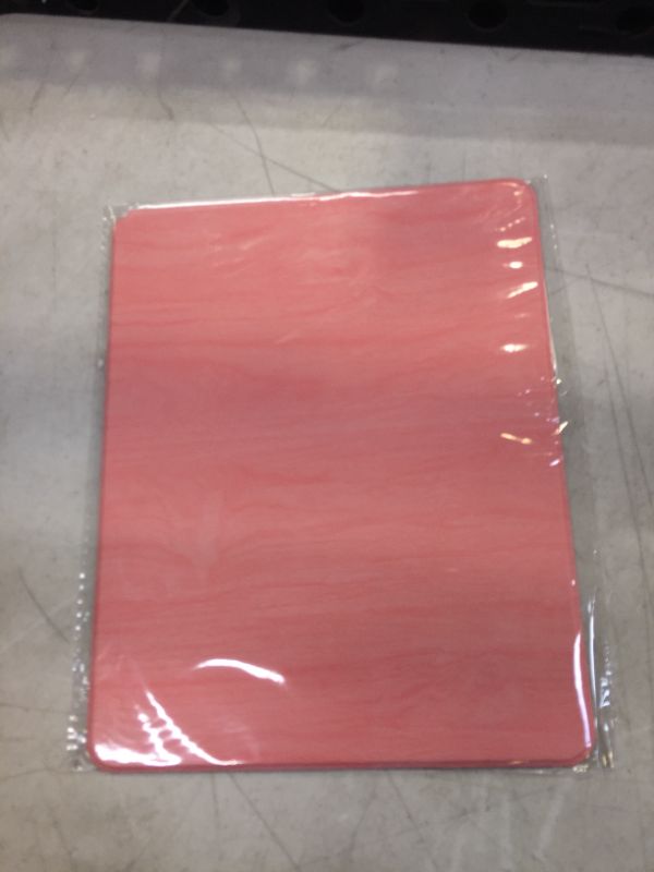 Photo 1 of Hard Mouse Pad,Ultra Thin Wood-Textured PU Leather Mouse Mat,Waterproof Non-Slip Rubber Base Mousepad for Office/Home/Gaming(Coral Red)
