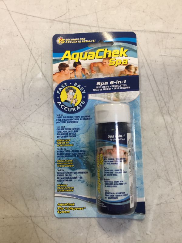 Photo 2 of Aquachek 6-in-1 Spa Test Strips for Spas and Hot Tubs, 50 Strips
(factory sealed)