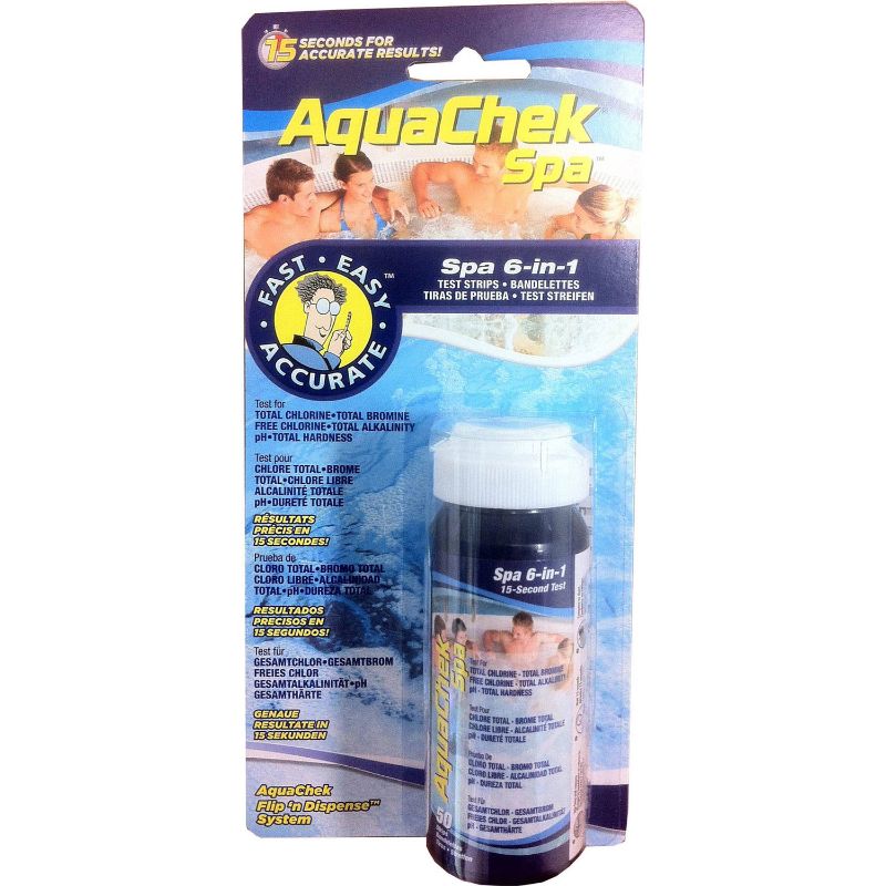 Photo 1 of Aquachek 6-in-1 Spa Test Strips for Spas and Hot Tubs, 50 Strips
(factory sealed)