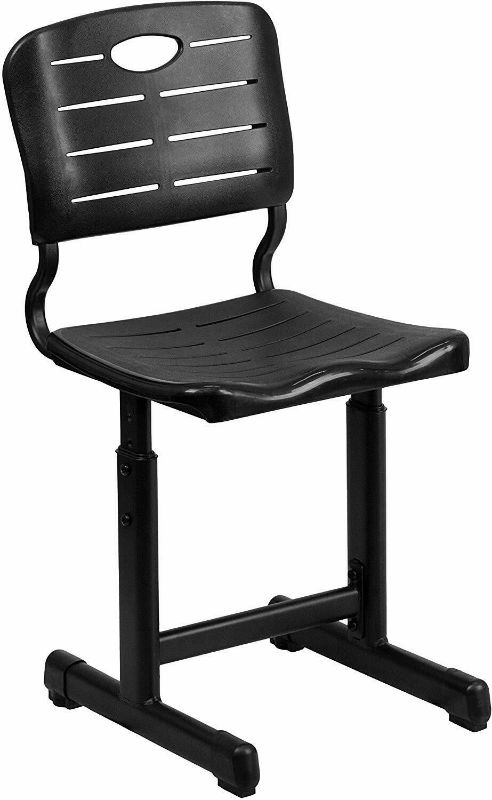 Photo 1 of Adjustable Height Black Student Chair with Black Pedestal Frame New
