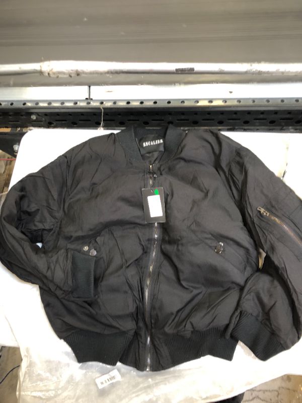 Photo 1 of Escalier Women's Bomber Down Jacket Oversized Casual Winter Coat sz M 
