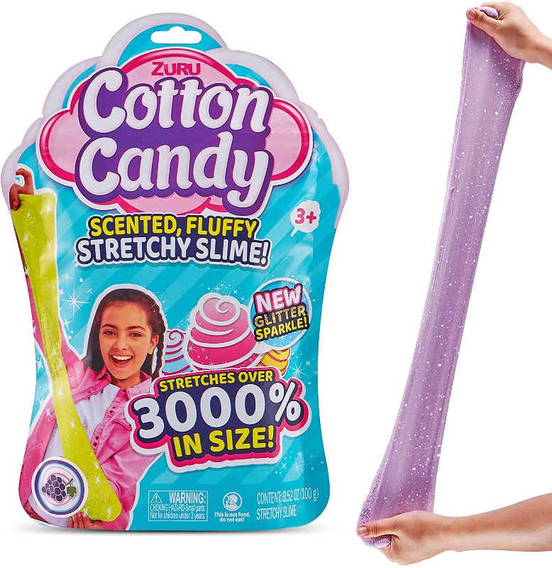 Photo 1 of Oosh Cotton Candy Slime (Purple Grape) by ZURU Scented Fluffy, Soft, Sparkle, and Super Stretchy Slime, Non-Stick Slimes for Kids - Purple Grape Scent
