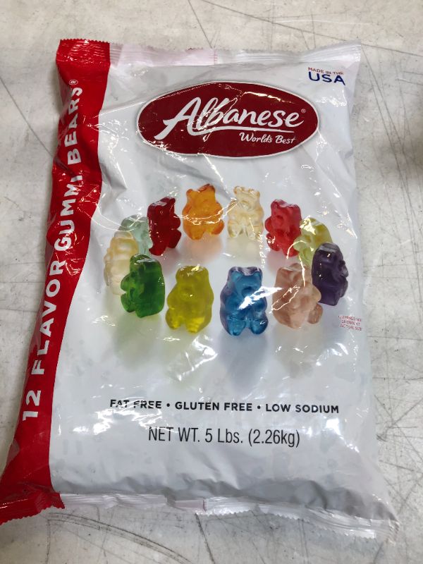 Photo 2 of Albanese 12 Flavor Gummi Bears Gummy Candy, Assorted, 80 Oz. BEST BY 03/2023
