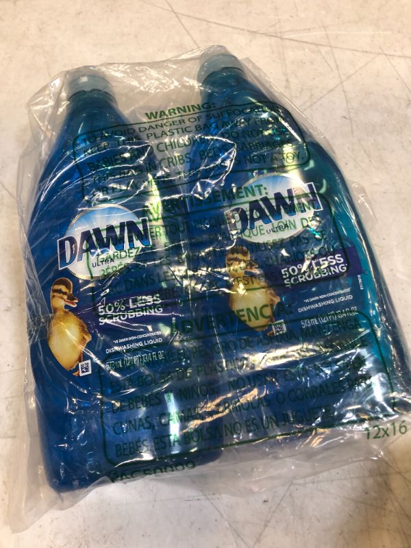 Photo 2 of Dawn Ultra Liquid Dish Soap, Original Scent, 2 Ct, 19.4 fl oz
