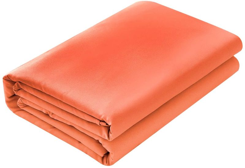 Photo 1 of Basic Choice Flat Sheet, Breathable, Extra Soft Microfiber Bedding Top Sheet - Wrinkle, Fade, Stain Resistant - Coral, Full

