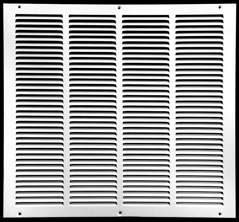 Photo 1 of 14.5"w X 14.5"h Steel Return Air Grilles - Sidewall and Ceiling - HVAC Duct Cover - White [Outer Dimensions: 15.75"w X 15.75"h]
