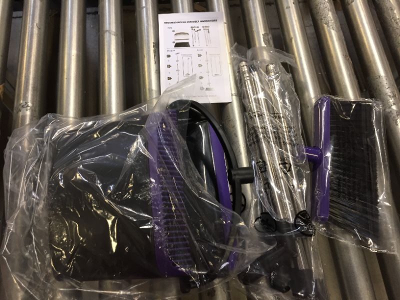 Photo 1 of Broom and Dustpan Set Upright, 50-in Broom and Dustpan Set Long Handle Self Cleaning Broom and Dustpan Set for Home Kitchen Office Floor
