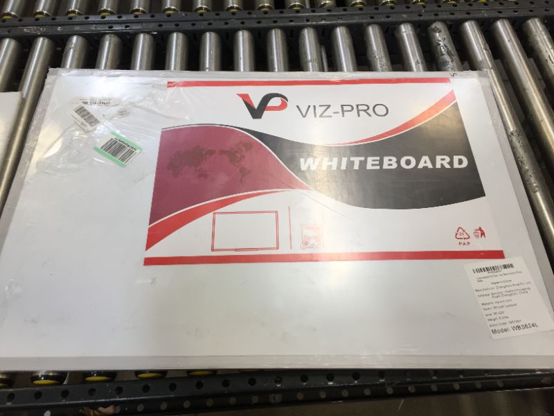 Photo 2 of VIZ-PRO Magnetic Dry Erase Board, 36 X 24 Inches, Silver Aluminium Frame
