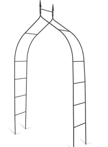 Photo 1 of 101 in. H x 15 in. W Steel Gothic Rose Arch
