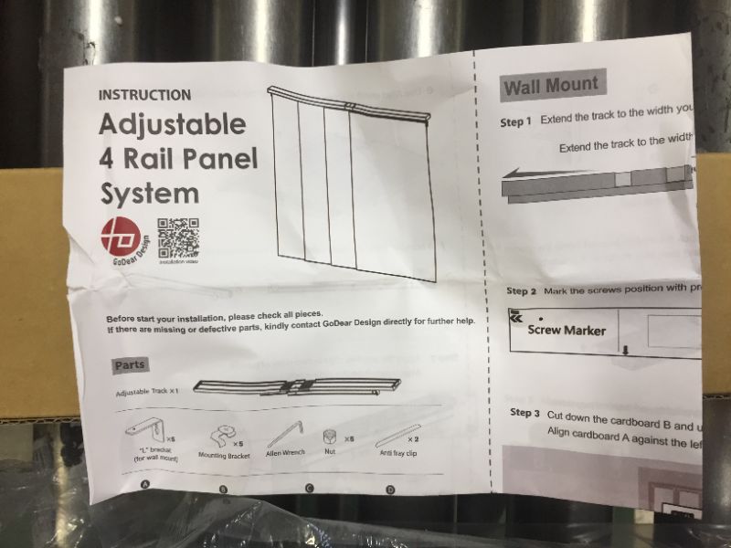 Photo 1 of Adjustable 4 rail panel system 