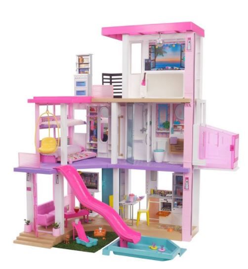 Photo 1 of Barbie DreamHouse Dollhouse with Pool, Slide, Elevator, Lights & Sounds 3.75'