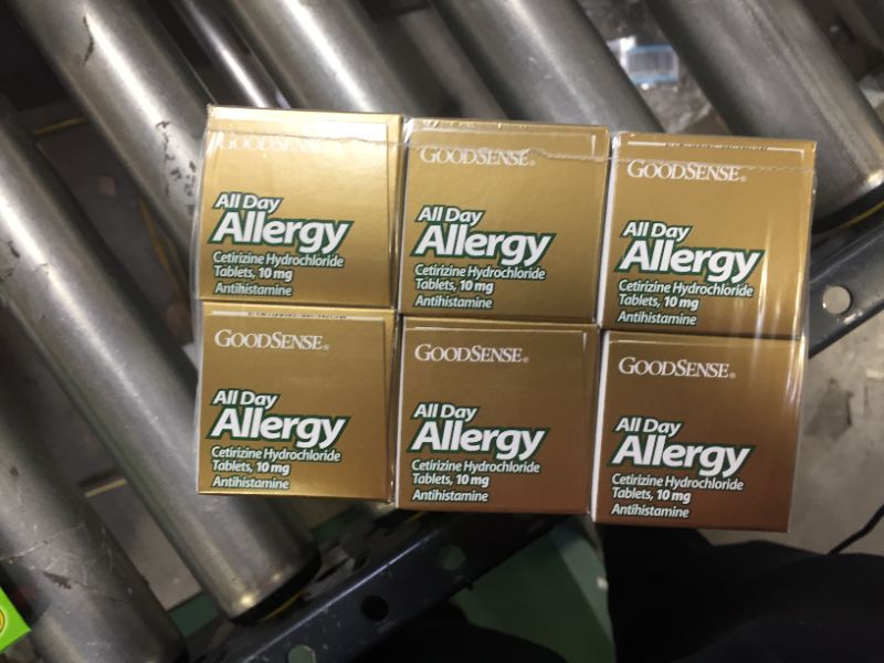 Photo 1 of 6 PK GoodSense All Day Allergy, Cetirizine Hydrochloride Tablets, 10 mg, Antihistamine, 365 Count BEST BY 7/2022
