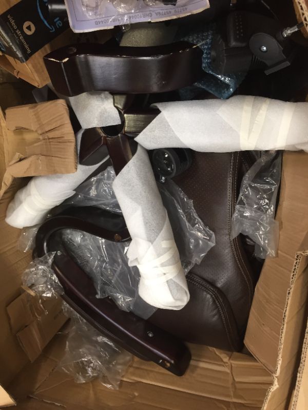 Photo 1 of La-Z Boy Air Bonded Leather Executive Chair, Coffee Brown-----MISSING SMALL HARDWARE
