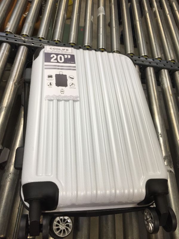 Photo 1 of  20 INCH WHITE/GREY HARDCASE SUIT CASE 