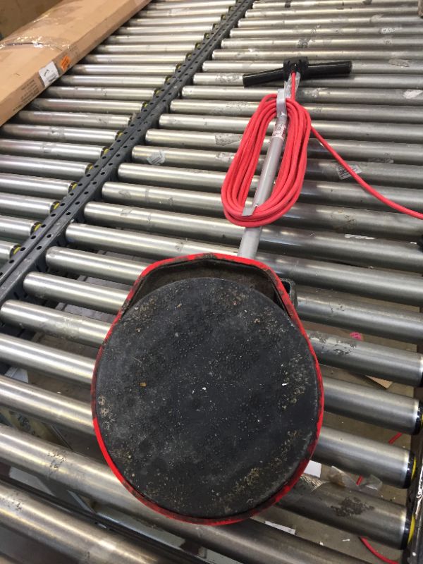 Photo 1 of Oreck Commercial Orbiter Hard Floor Cleaner Machine ,Multi-Purpose Hardwood Wood Laminate Carpet Tile Concrete Grout Marble Floor Cleaning, 50-Foot Long Cord, ORB550MC, Gray/Red
-----DID NOT FUNCTION AS INTENDED WHEN TURNED ON 
