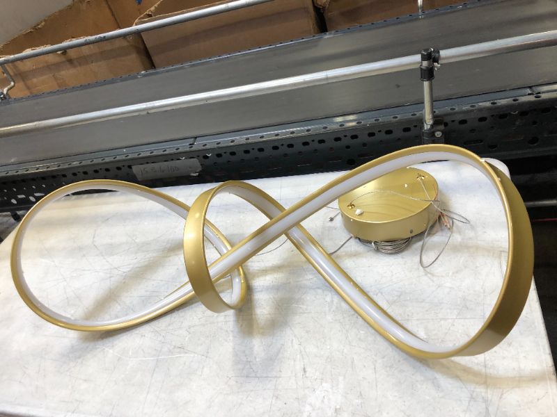 Photo 1 of Gold LED Bucharest Chandelier Max Hanging Length 10 Feet- 3000K Light- Dimmable
