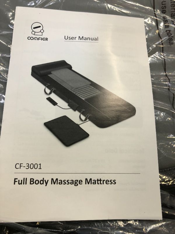 Photo 2 of Comfier Massage Mat, Full Body Heating Massage Pad with Movable Shiatsu Neck Massage Pillow, 10 Vibrating Motors & 4 Heating Pad, Neck,Shoulder Back Massager
