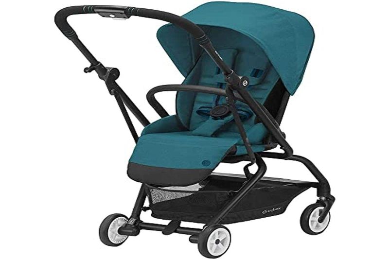 Photo 1 of CYBEX Eezy S Twist 2 Stroller, 360° Rotating Seat, Parent Facing or Forward Facing, One-Hand Recline, Compact Fold, Lightweight Travel Stroller, Stroller for Infants 6 Months+, River Blue
