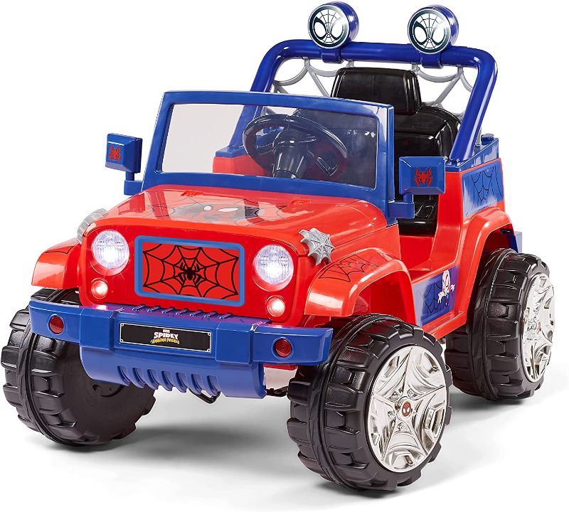 Photo 1 of Kid Trax Marvel Spidey and His Amazing 4x4 Wheels Kids Electric Ride On Toy, 6 Volt, Kids 3-5 Years Old, Max Rider Weight 60 lbs, Spiderman
