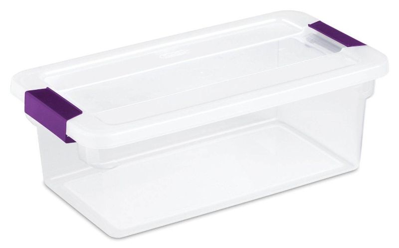 Photo 1 of 2 Pack - Sterilite 6 Quart Box Storage - Purple 