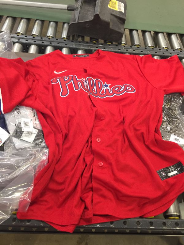 Photo 1 of Men's Nike Rhys Hoskins Red Philadelphia Phillies Alternate 2020 Replica Player
non authentic 