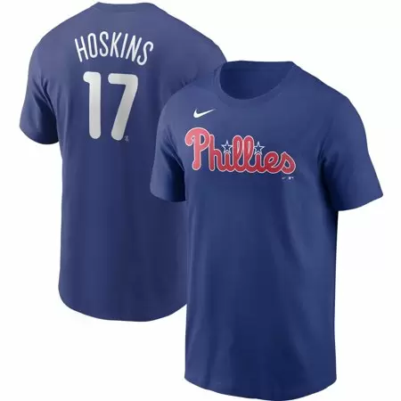 Photo 1 of Men's Nike Rhys Hoskins Royal Philadelphia Phillies Name & Number T-Shirt
2xl non authentic