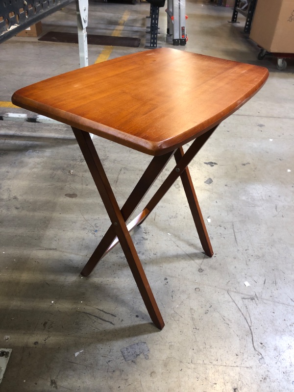 Photo 2 of 5pc Dylan Oversize Snack Table Set Teak Brown - Winsome