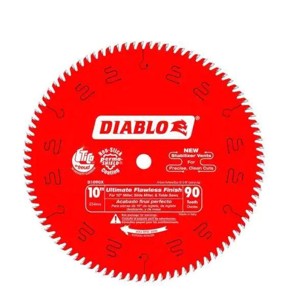 Photo 1 of 10 in. x 90-Tooth Ultimate Polished Finish Circular Saw Blade
