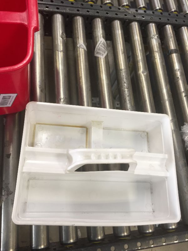 Photo 1 of 19 Qt. Red Plastic Double Bucket
