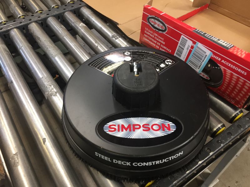 Photo 2 of Simpson 15 in. Steel Surface Cleaner Rated up to 3700 PSI