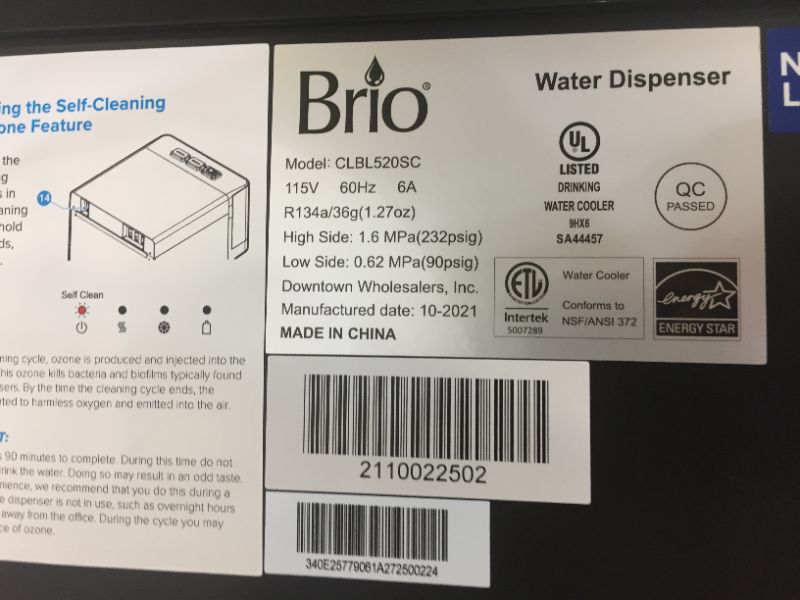 Photo 5 of Brio Self Cleaning Bottom Loading Water Cooler Water Dispenser - Limited Edition