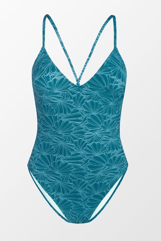 Photo 1 of Flourishing Floral Plunge One Piece Swimsuit
L 