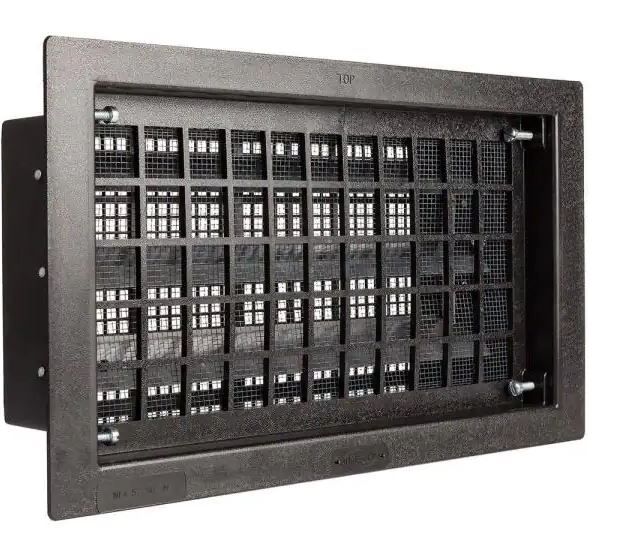 Photo 1 of 16 in. x 8 in. Automatic Open/Close Foundation Vent in Black