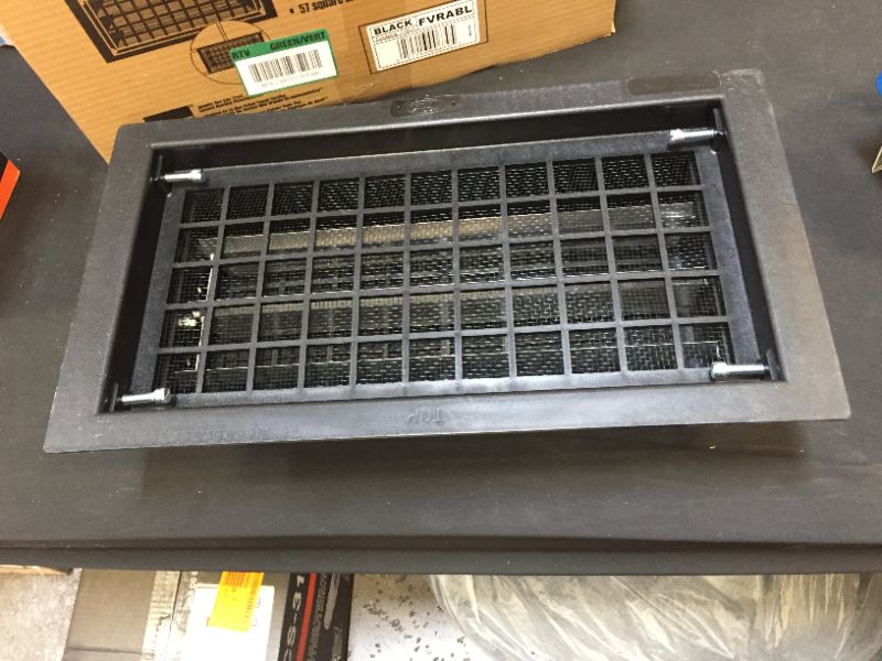 Photo 2 of 16 in. x 8 in. Automatic Open/Close Foundation Vent in Black