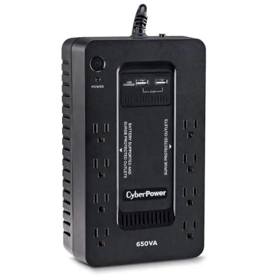 Photo 1 of 650VA 8-Outlet UPS Battery Backup with USB
