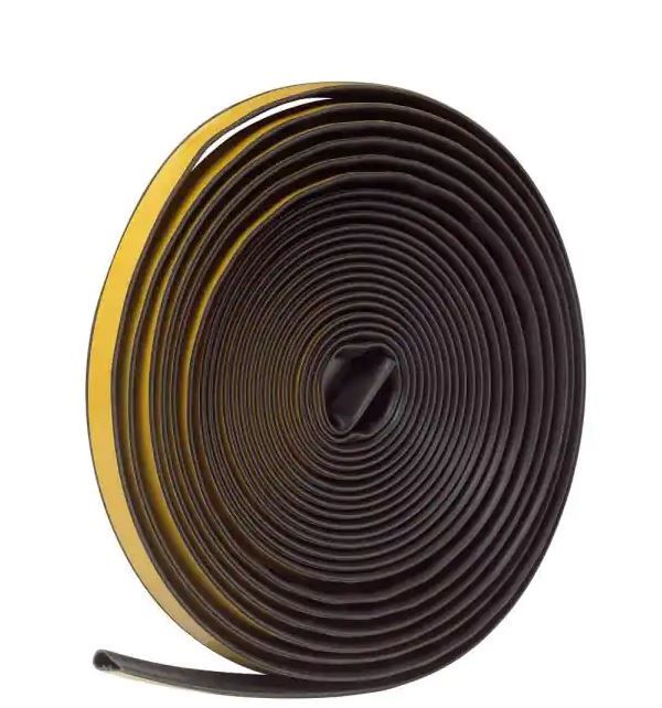 Photo 1 of 1/2 in. x 1/4 in. x 20 ft. Brown Silicone Self-Stick Weatherseal