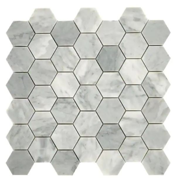 Photo 1 of 3 PACK - Restore Mist Honed 12 in. x 12 in. Marble Mosaic Tile (0.97 sq. ft./ piece)
 TILES MAY BE SHATTERED OR CRACKED 